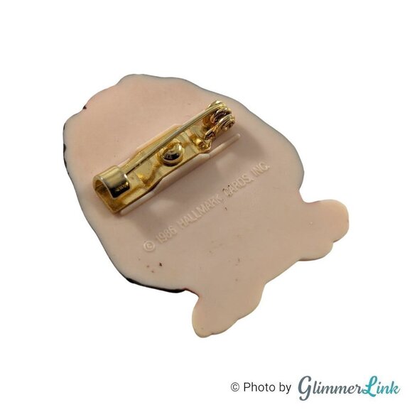 Vintage 1986 Hallmark Valentine's Day Basset Hound Be Mine Plastic Brooch Pin - Picture 5 of 7